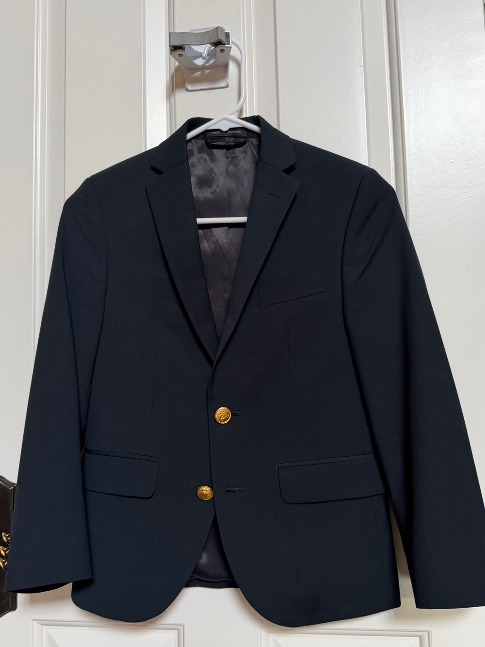 Polo Ralph Lauren Boys Navy Blazer – Size 10R – Gold Crest Buttons